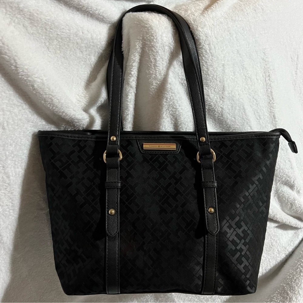 Tommy Hilfiger Monogram Black Tote